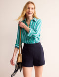 Doppeltuch-Shorts-Aqua Marine Marl