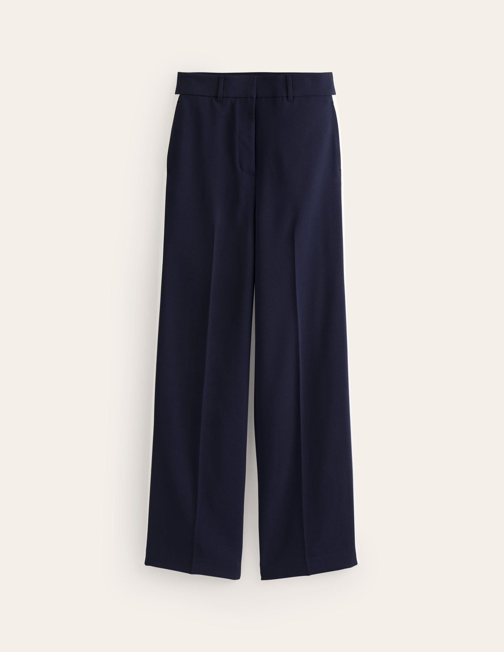 Westbourne Fließende Hose-Marineblau Streifen an der Seite-5