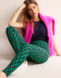 Leggings mit hohem Bund und Tasche-Grünes Tamburin, Arc Geo