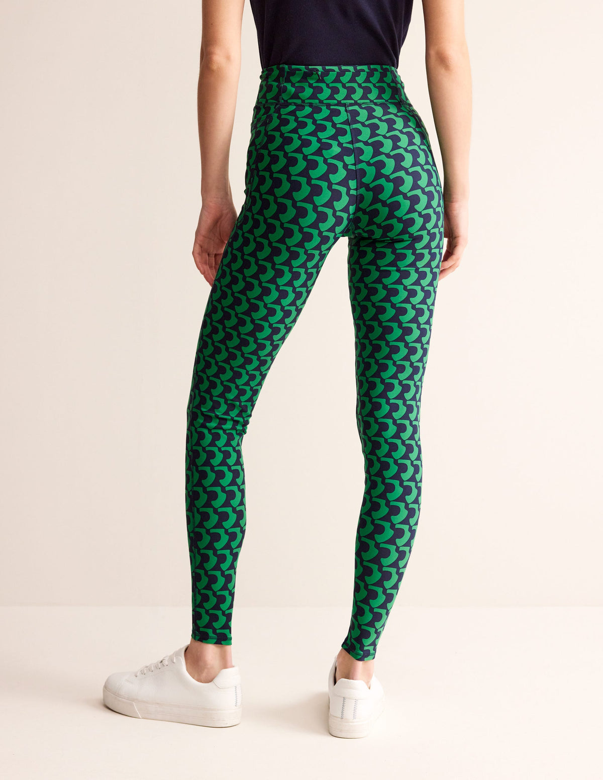 Leggings mit hohem Bund und Tasche-Grünes Tamburin, Arc Geo-3