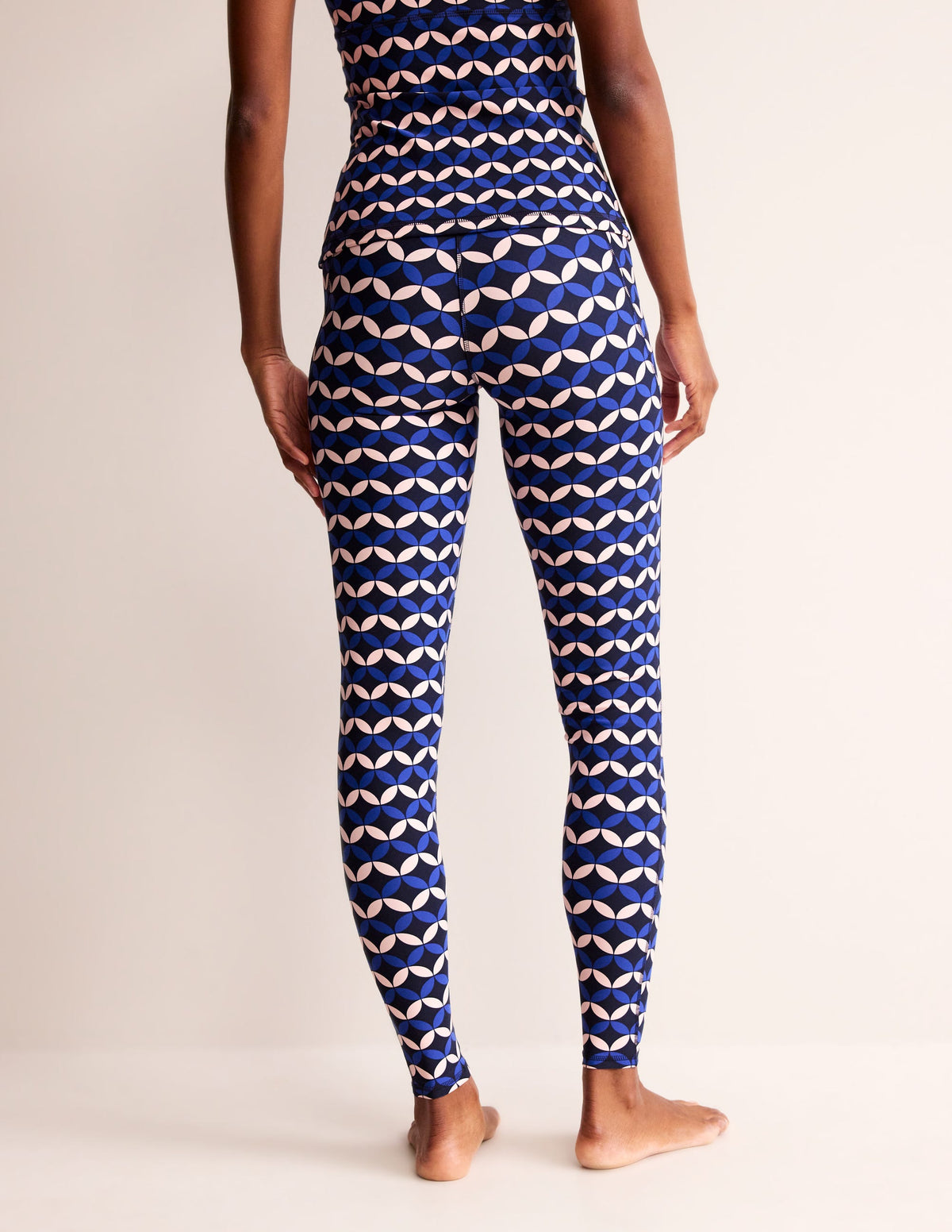High Waist Pocket Leggings-Surf The Web, Diamond Terrace - Image 3