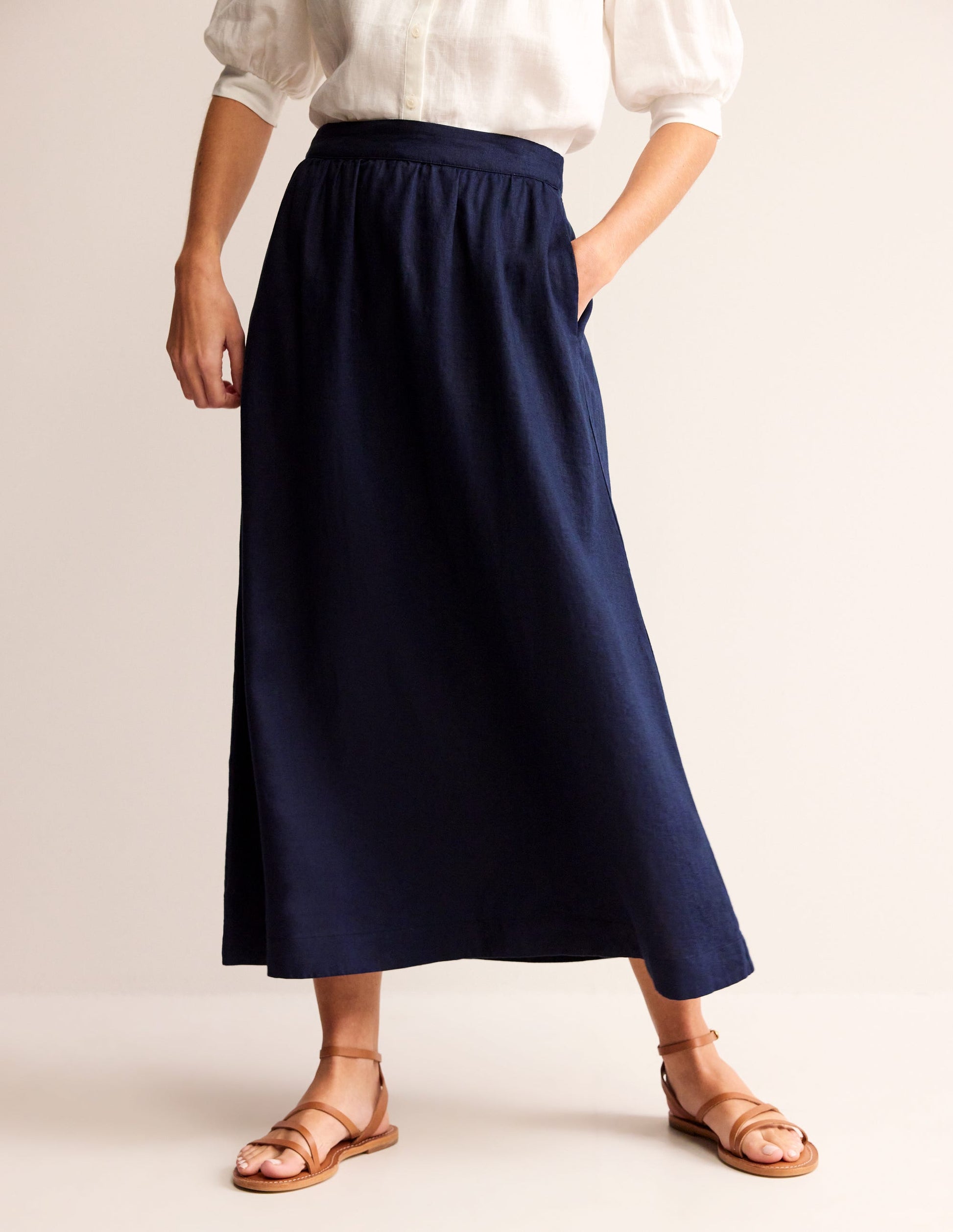 Florence Leinenrock-Aqua Marine Marl-4