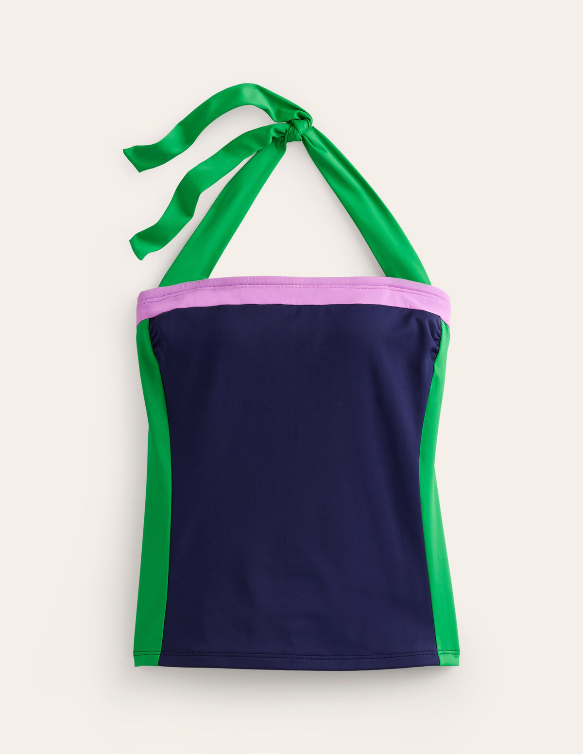 Santorini Tankini-Oberteil-Marineblau Blockfarben - Image 5