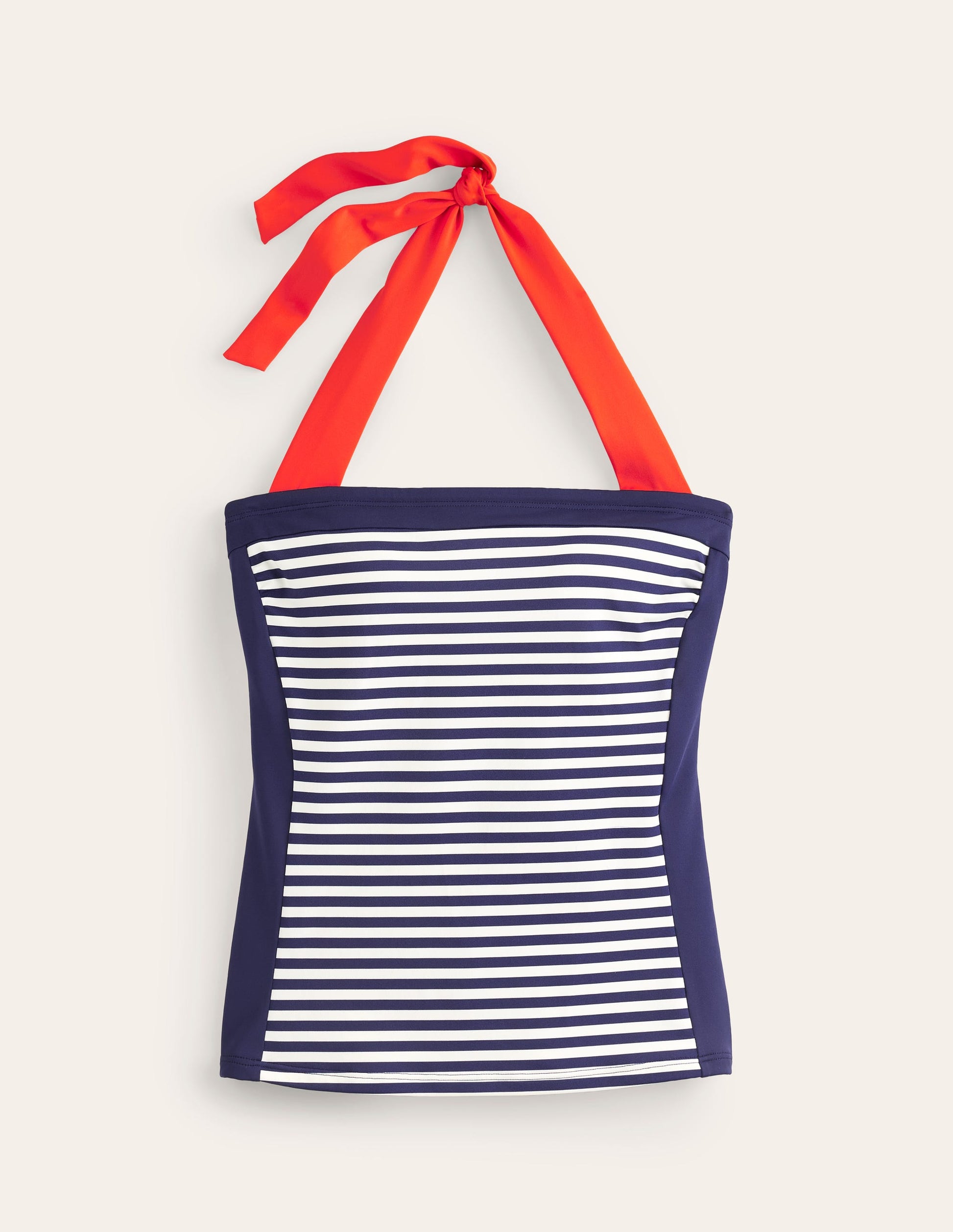 Santorini Tankini-Oberteil-Rot, Marineblau gestreift-5