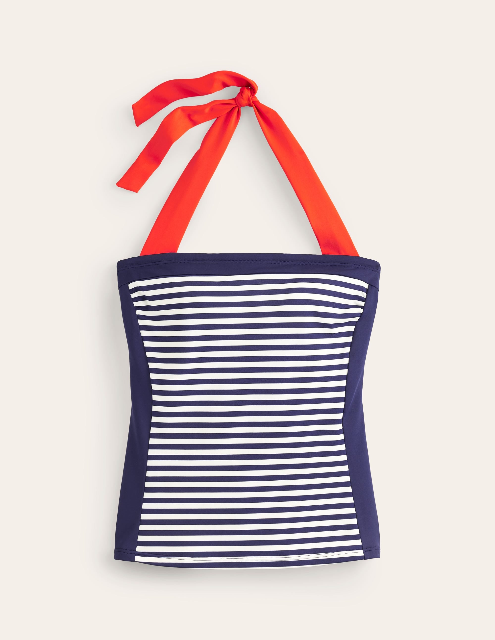 Santorini Tankini-Oberteil-Rot, Marineblau gestreift - Image 5
