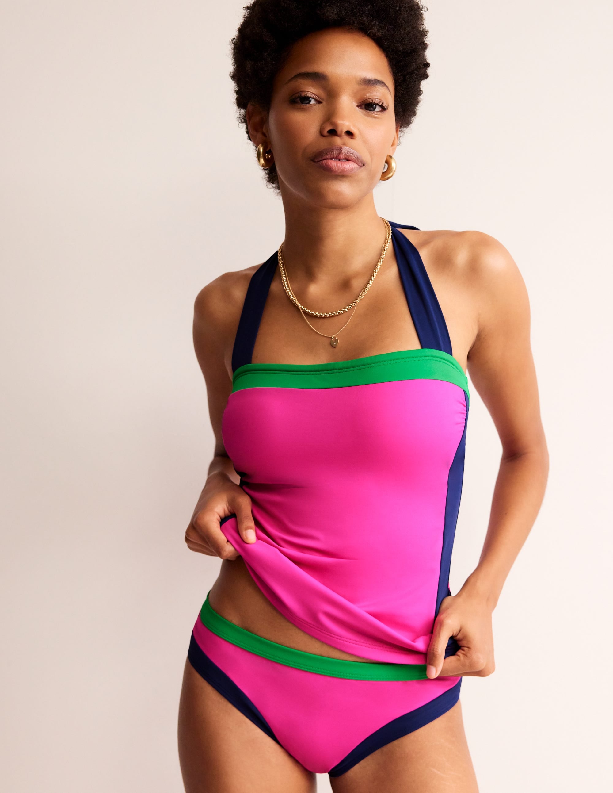 Haut de tankini Santorini-Colourblock super rose - Image 4