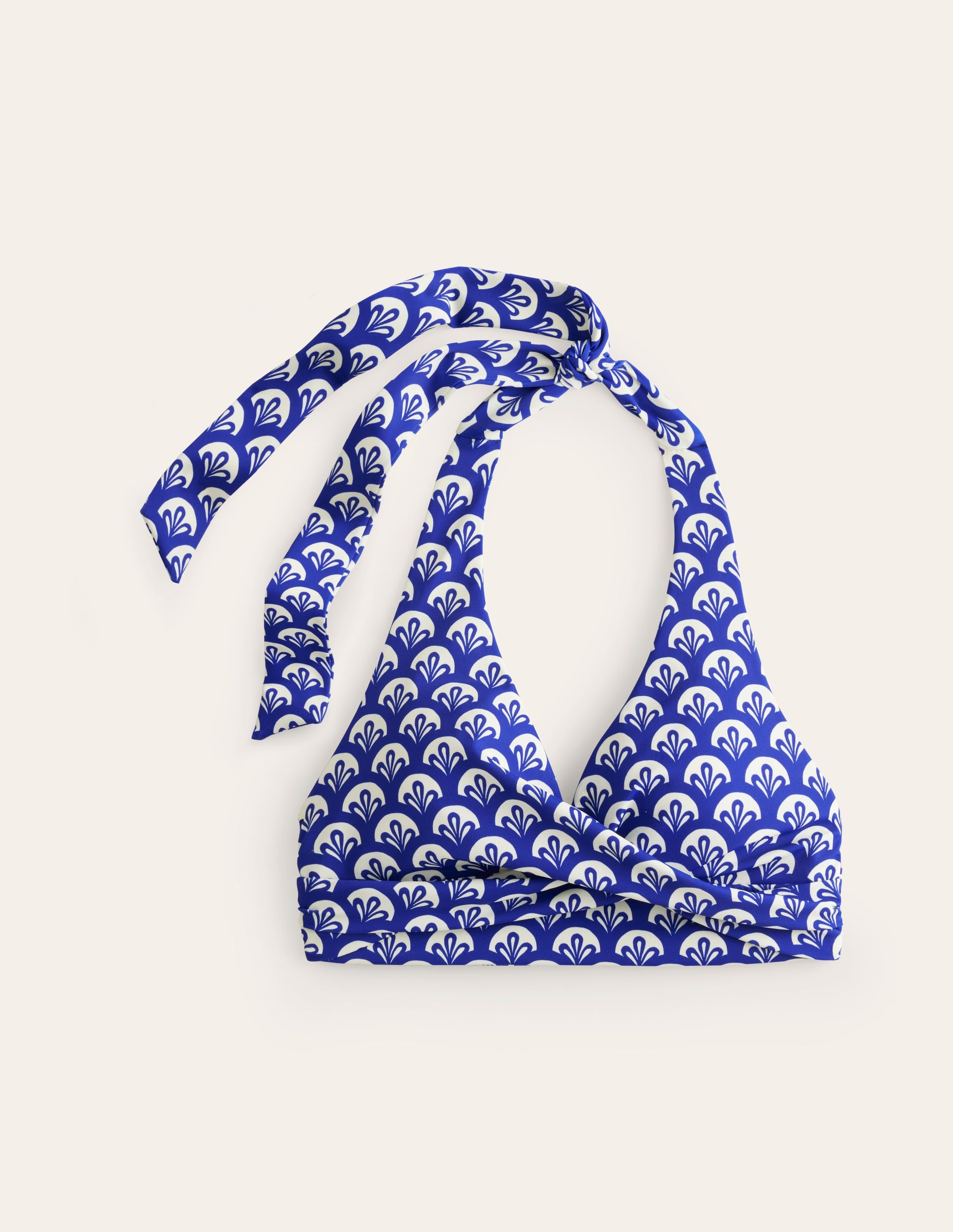 Levanzo Neckholder-Bikinioberteil-Surf The Web, Laub Geo - Image 5