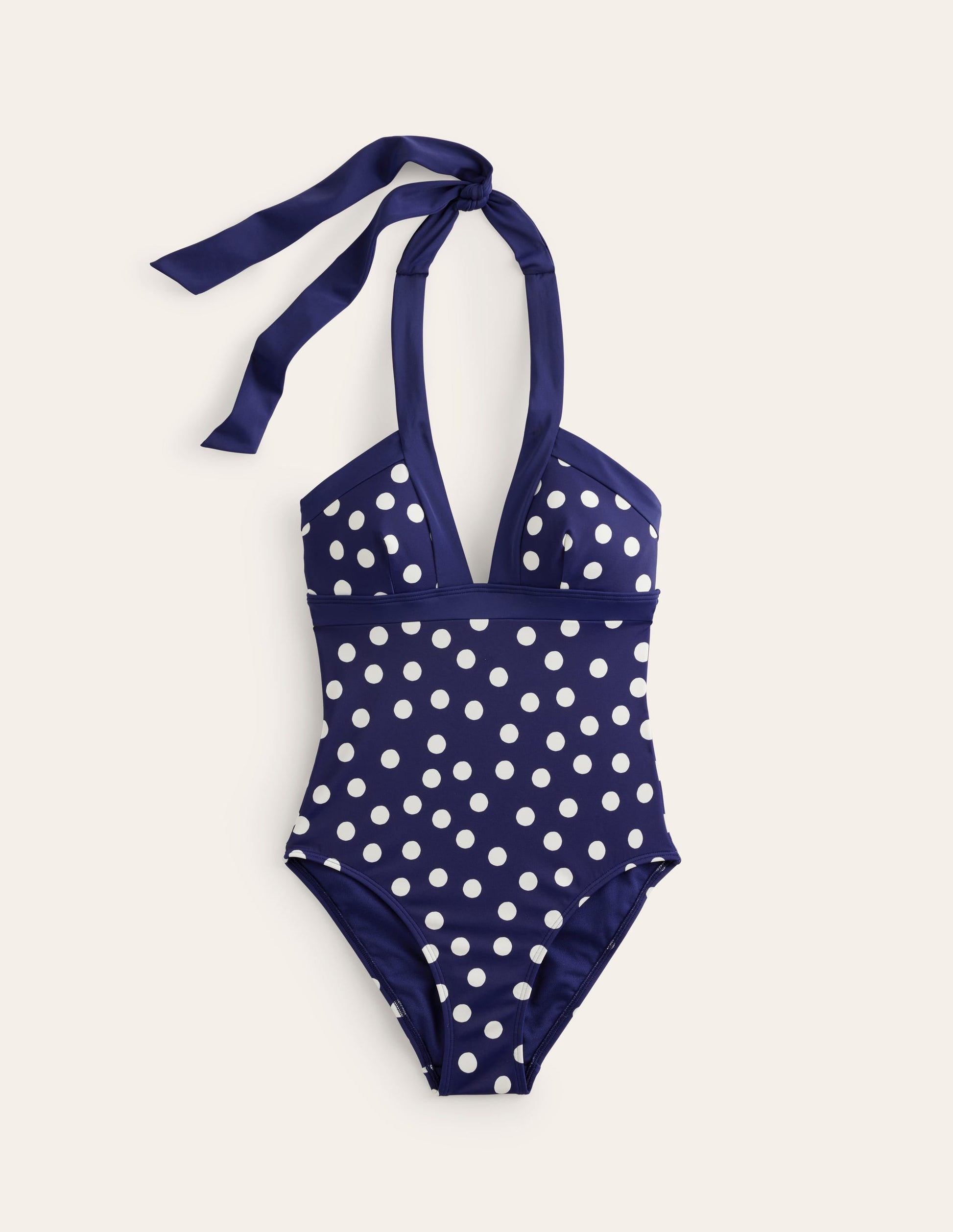 Ithaca Halter Swimsuit-Navy Spot-5