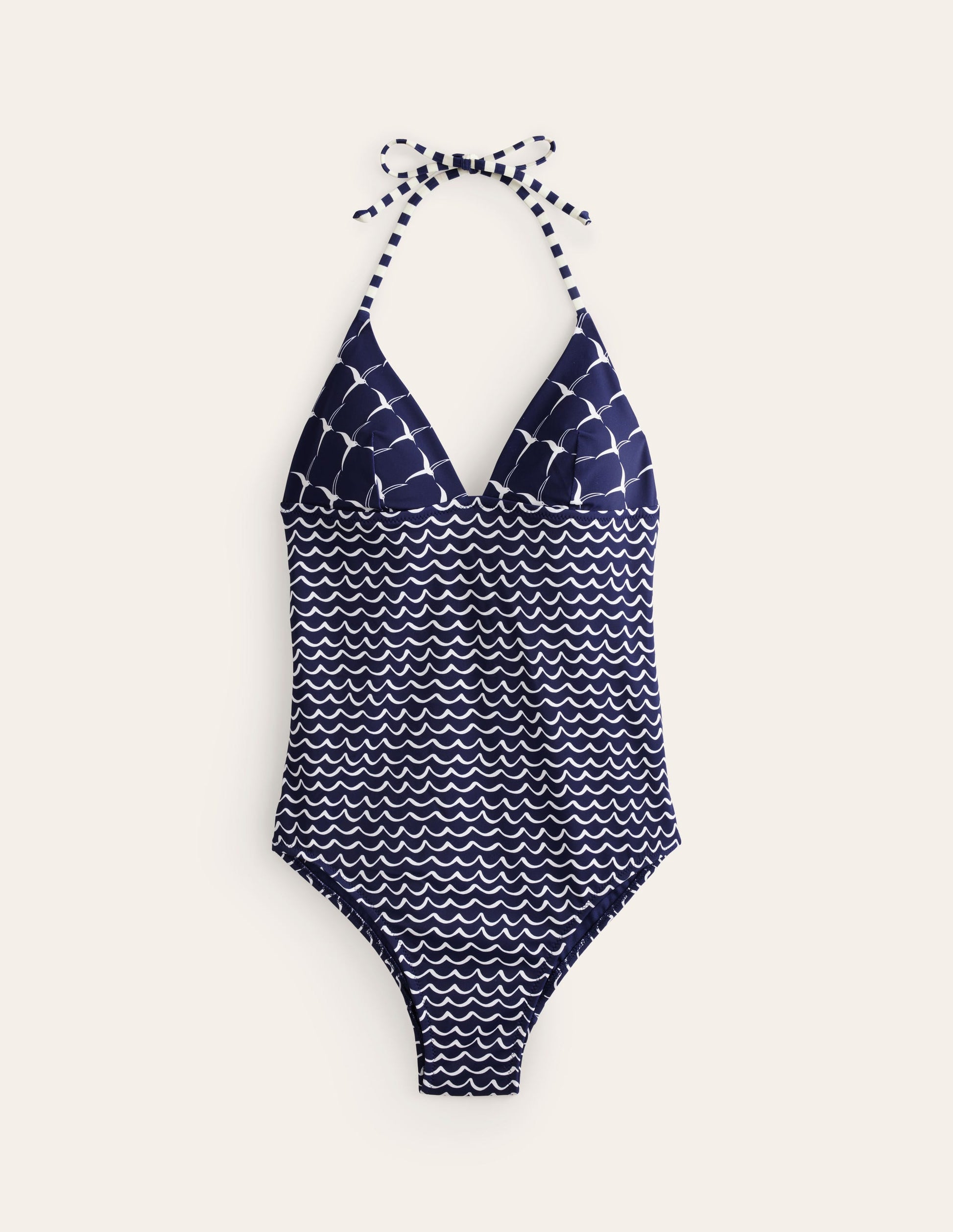 Symi String Swimsuit-French Navy, Seagull-5