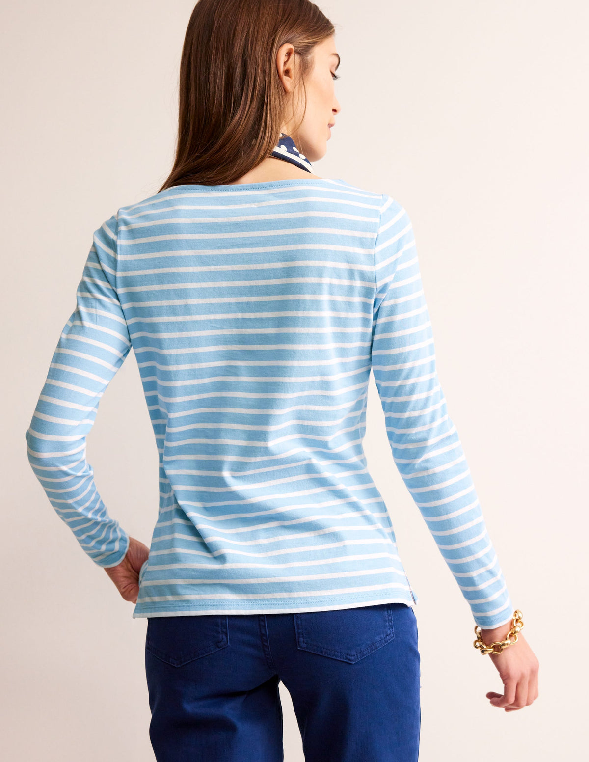 Ella Breton-Shirt mit langen Ärmeln-Helles Blau, Naturweiß Streifen-3