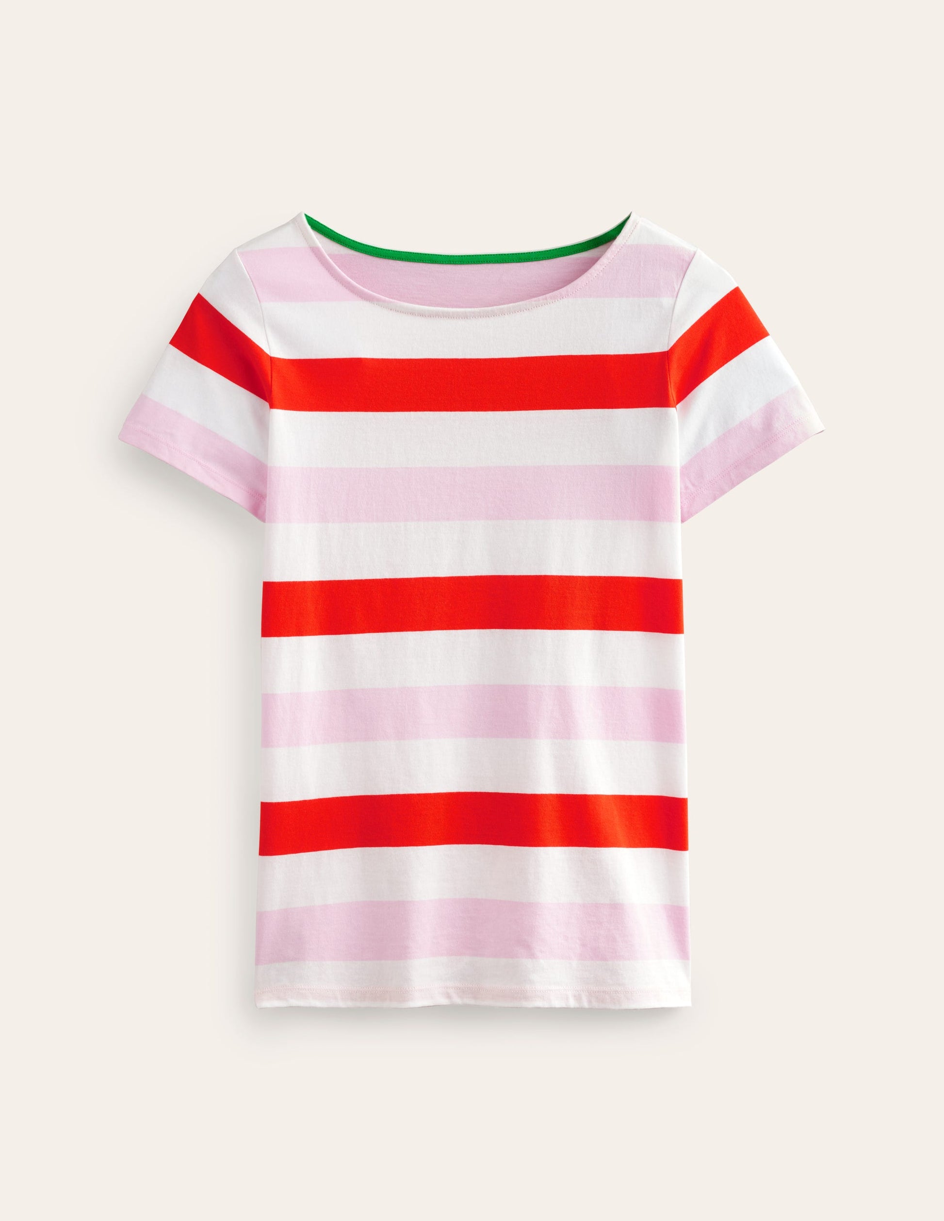 Ella Bretonshirt mit kurzen Ärmeln-Rosa, Rot-5