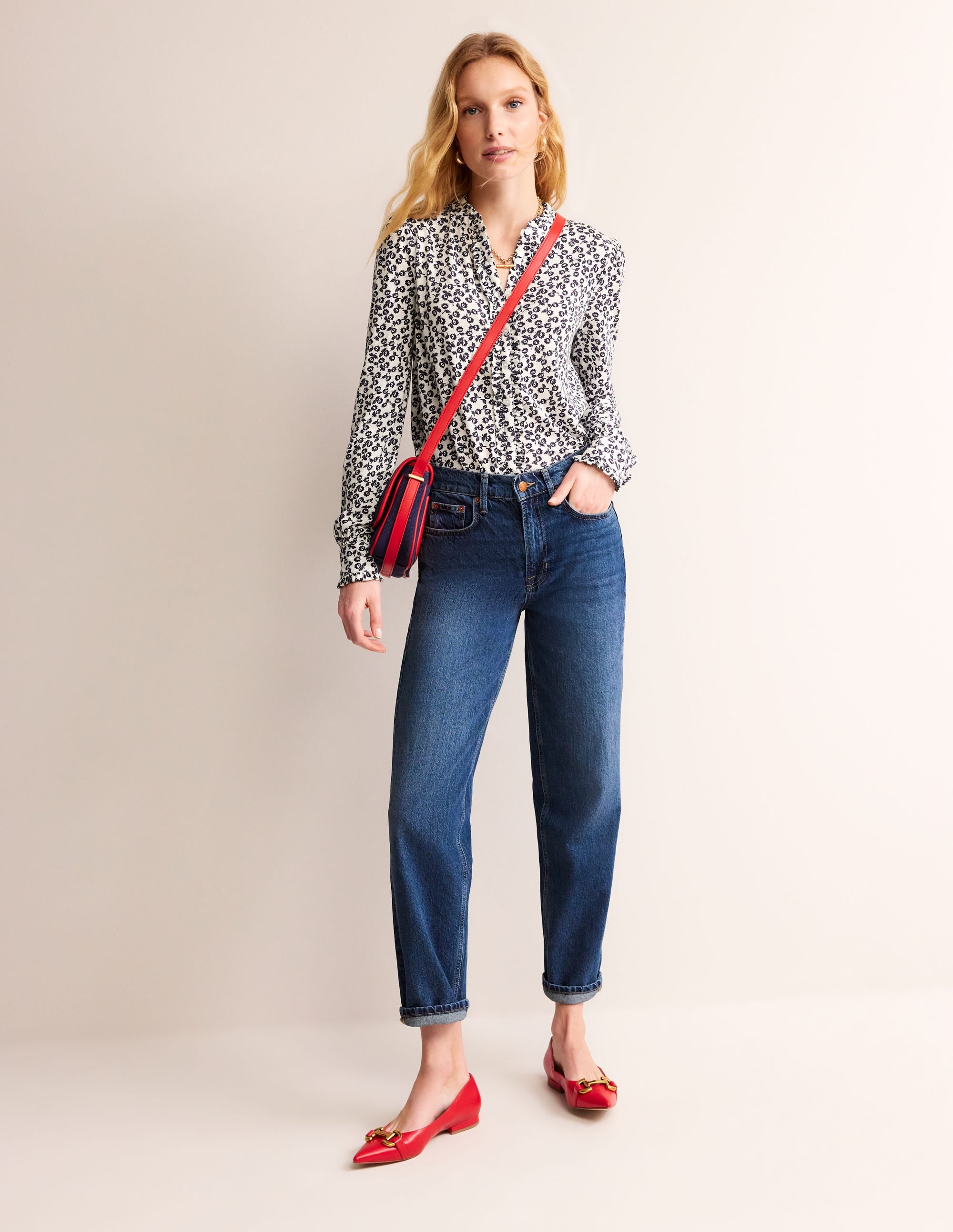 Chemise Caroline en jersey-Ivoire, motif Ditsy Bud - Image 4