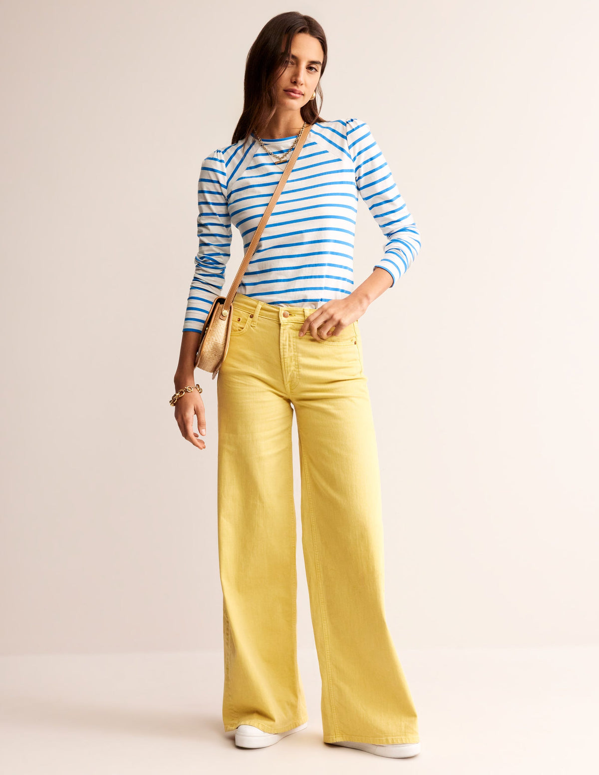 Arabella Gestreiftes T-Shirt-Leuchtendes Blau - Image 4
