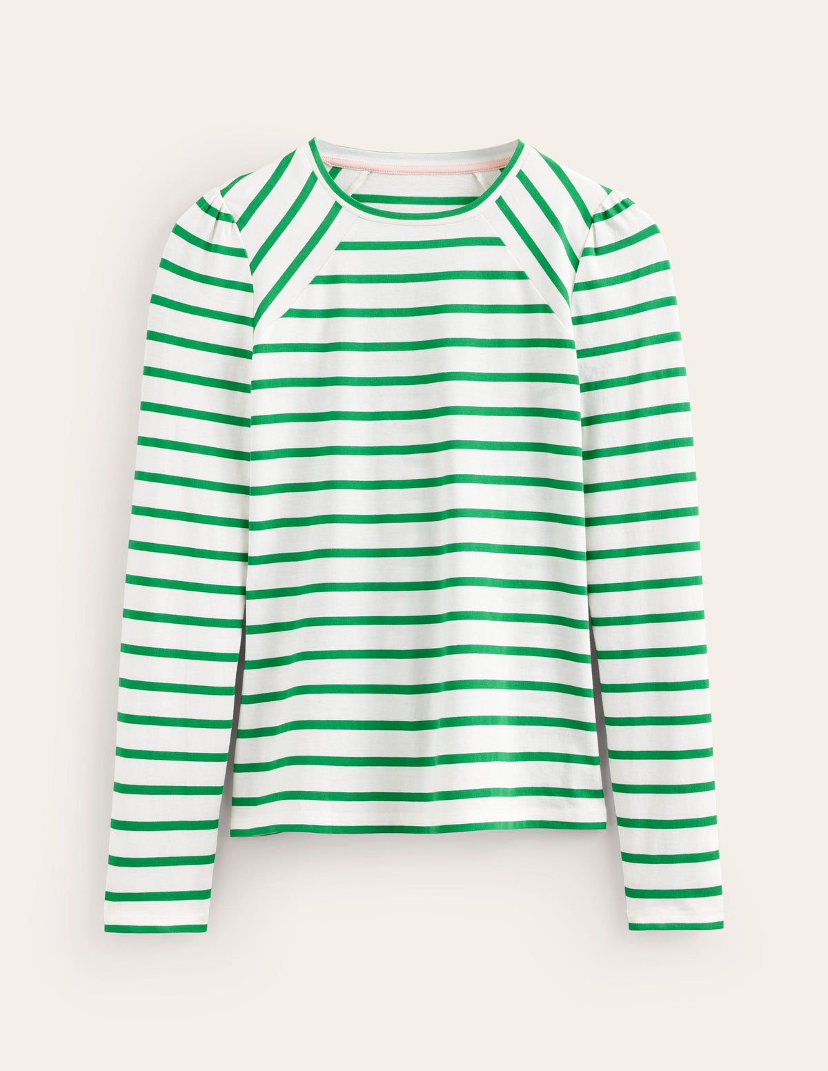 T-shirt Arabella à rayures-Vert tambourin - Image 5