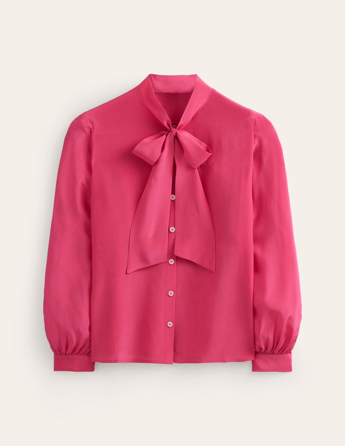 Bluse mit Knopfleiste und Schleife am Ausschnitt-Rosa neu gedacht-6