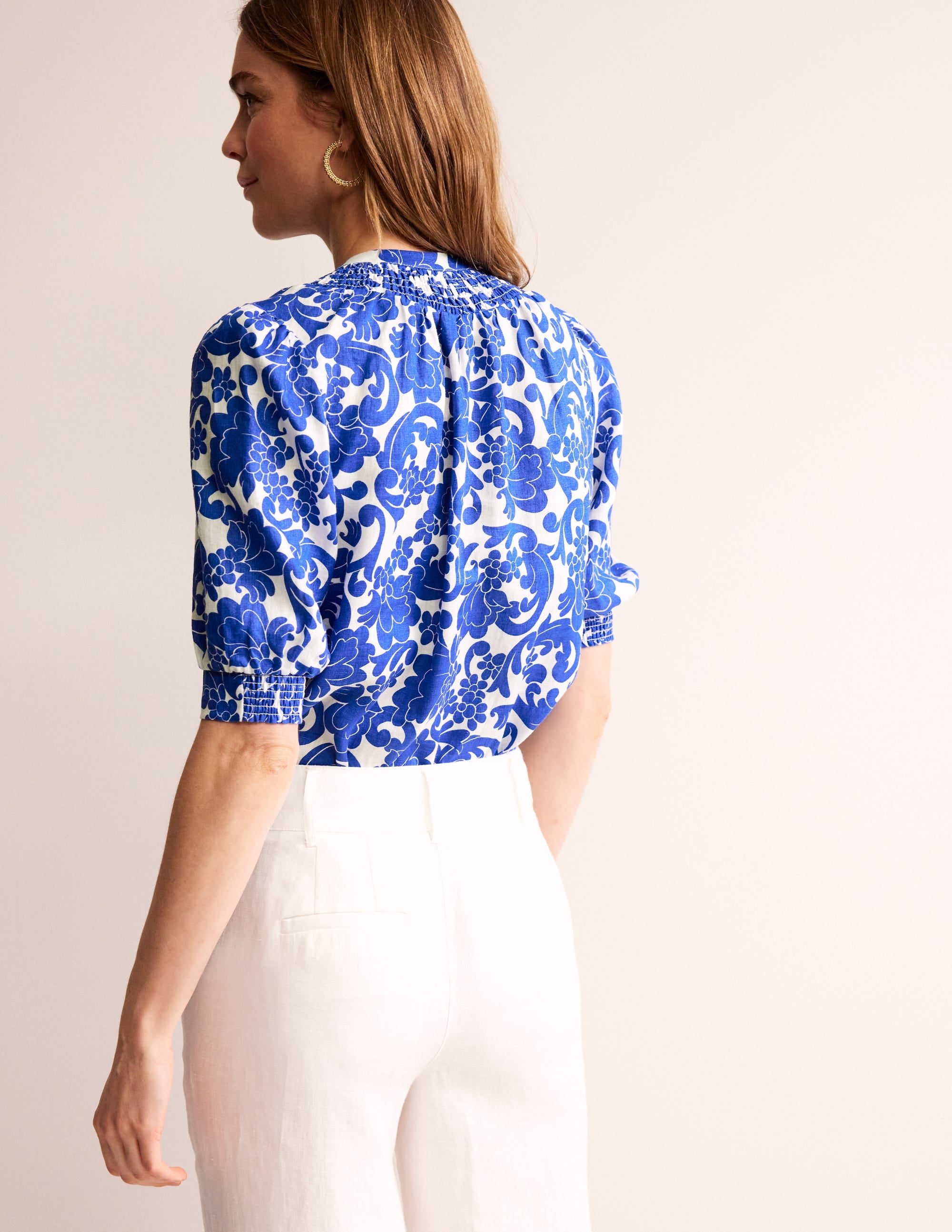 Ada Linen Top-Surf the Web, Opulent Whirl - Image 3