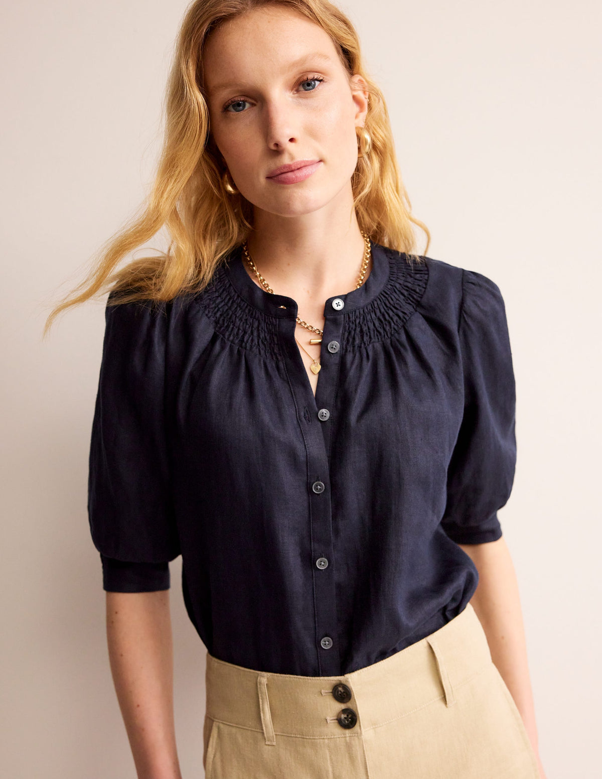 Ada Leinenoberteil-Aqua Marine Marl-2