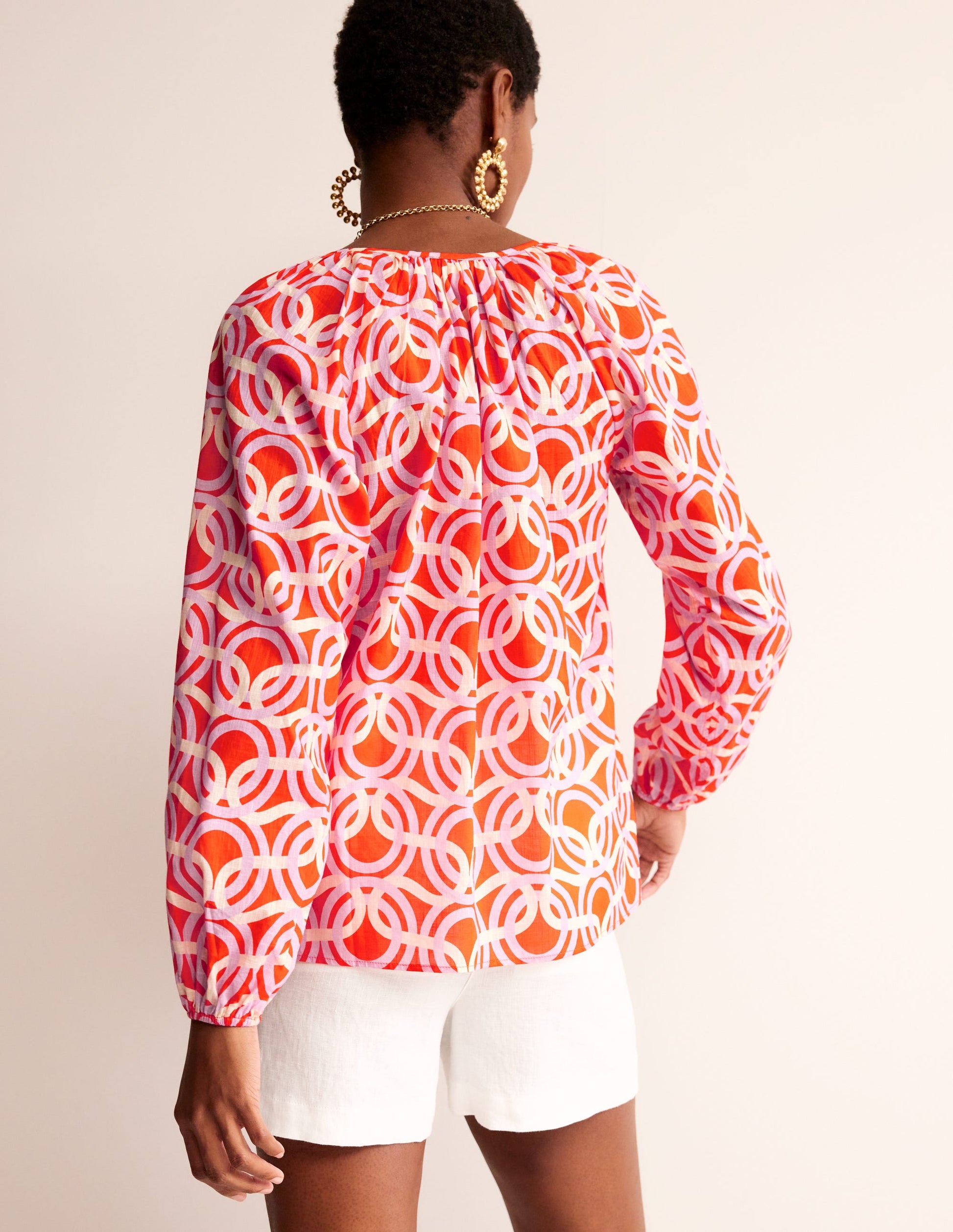 Serena Baumwollbluse-Fiesta, Geo Wirbel-3