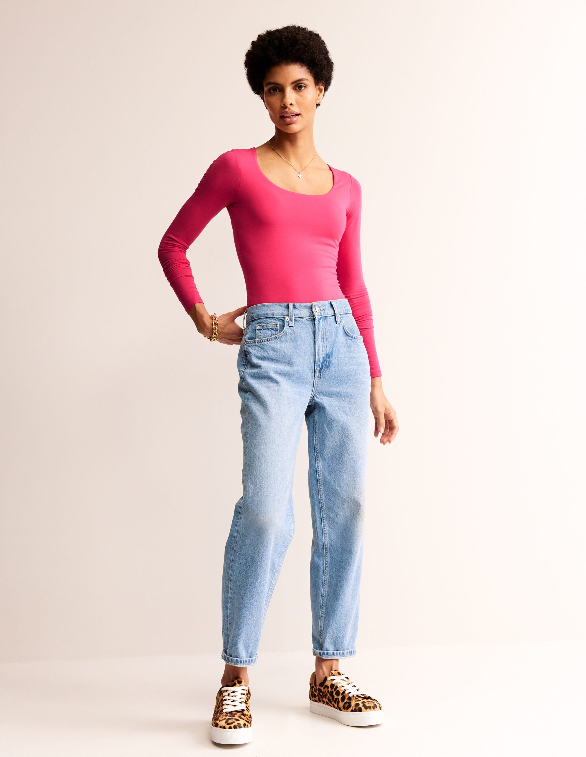 Double Layer Scoop Long Sleeve-Rethink Pink - Image 4