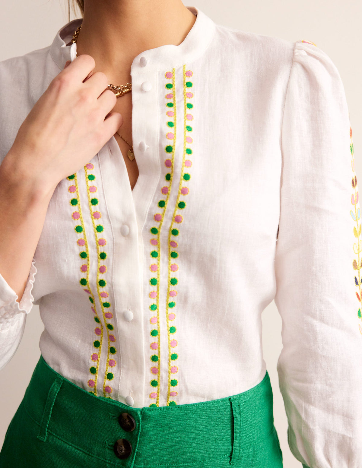 Top Ava brodé-Blanc - Image 2