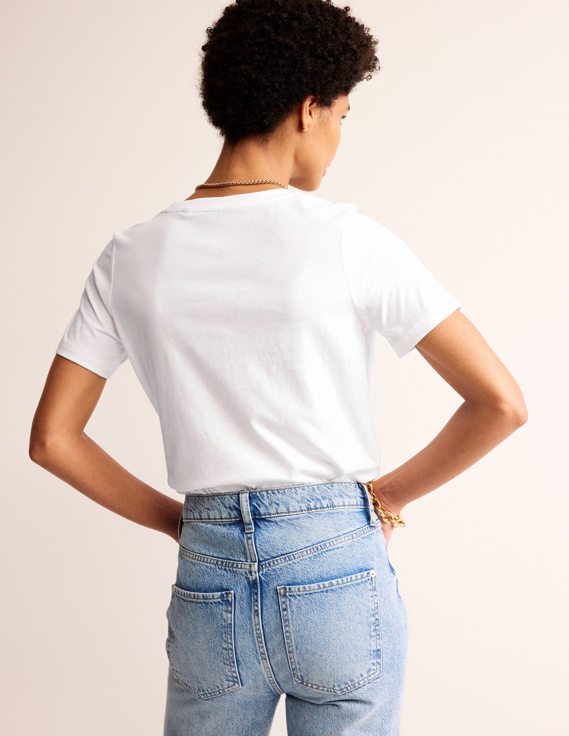 T-shirt Rosa brodé-Blanc, motif Oops A Daisy-3