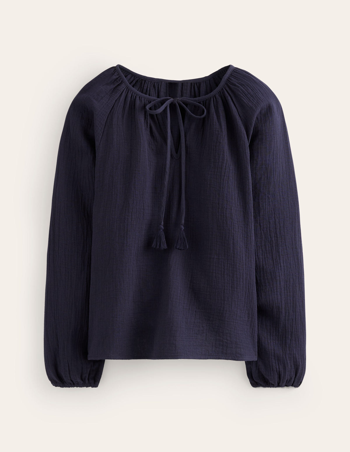 Oberteil aus doppellagigem Stoff mit Blousonärmeln-Aqua Marine Marl-6