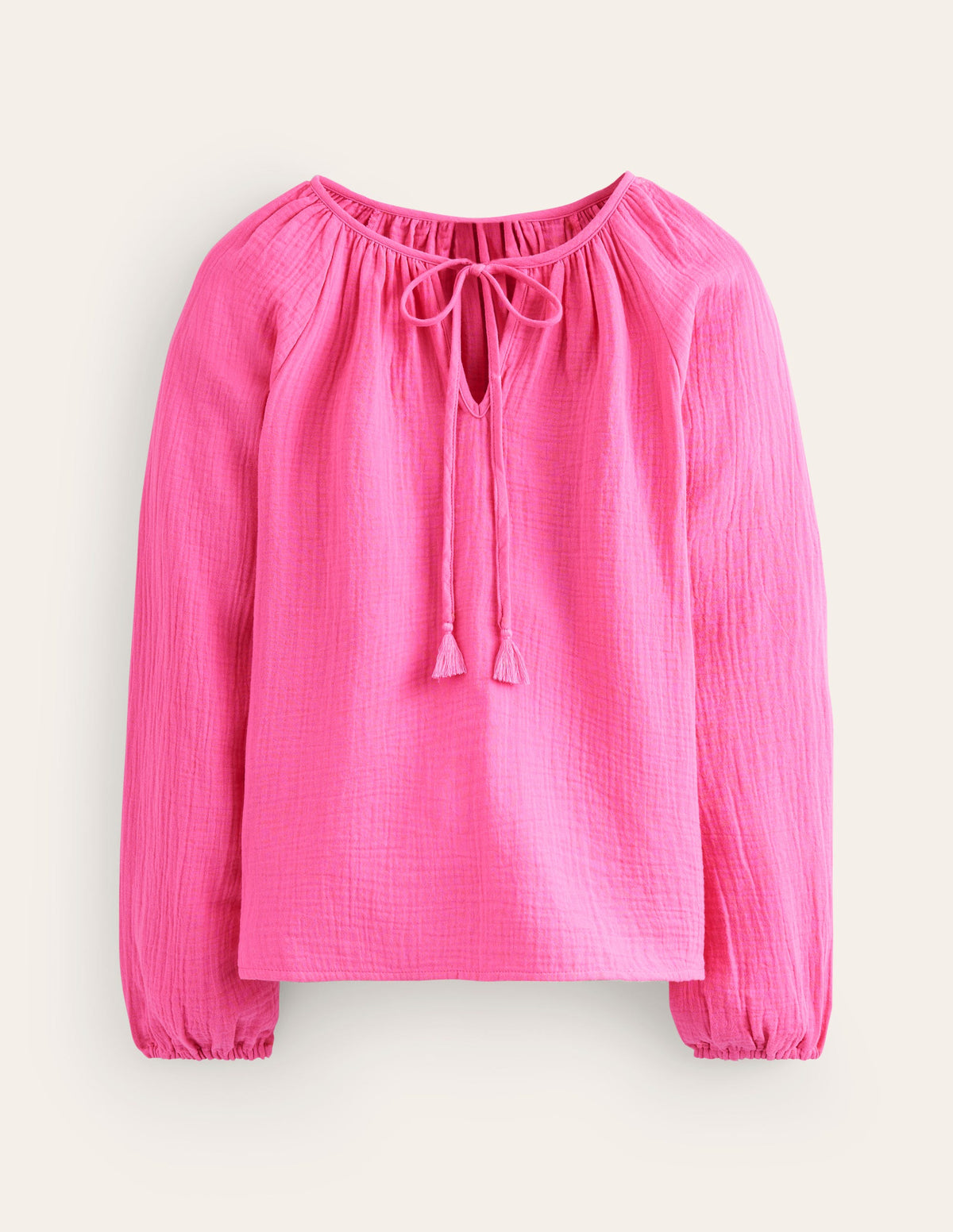 Doublecloth Blouson Sleeve Top-Sangria Sunset - Image 5