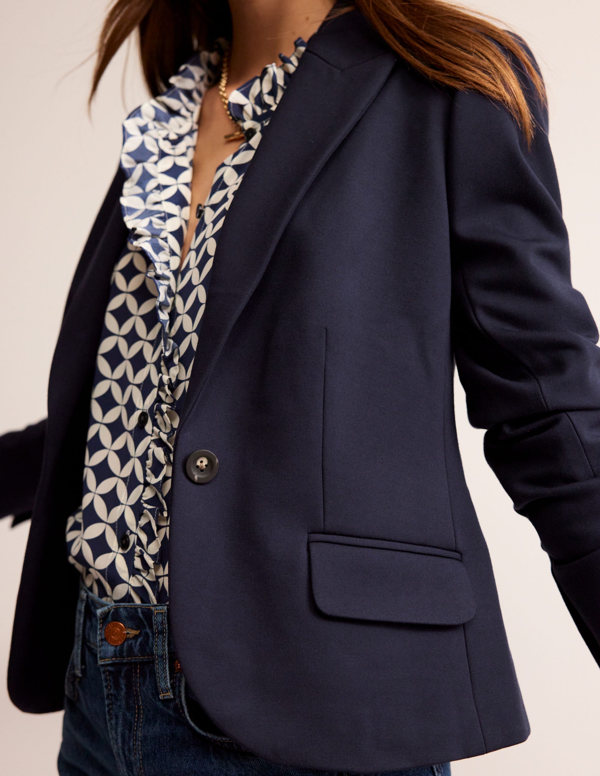 Der Canonbury Jersey-Blazer-Marineblau - Image 2