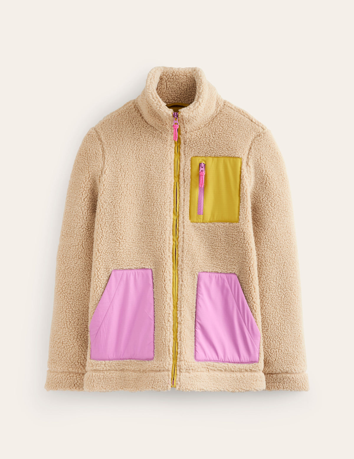 Fleecejacke aus Borg-Maulbeere, Antik Moos - Image 6