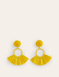 Tassel Ring Earrings-Warm Sunshine Yellow