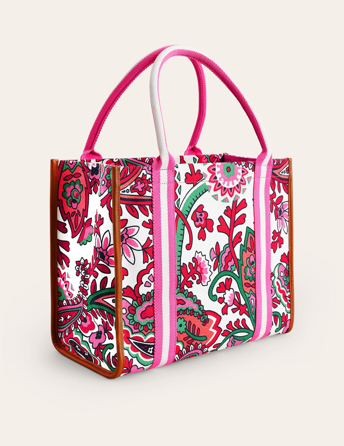 Tilda Canvas-Tragetasche-Naturweiß, Phantasievolles Paisley - Image 3