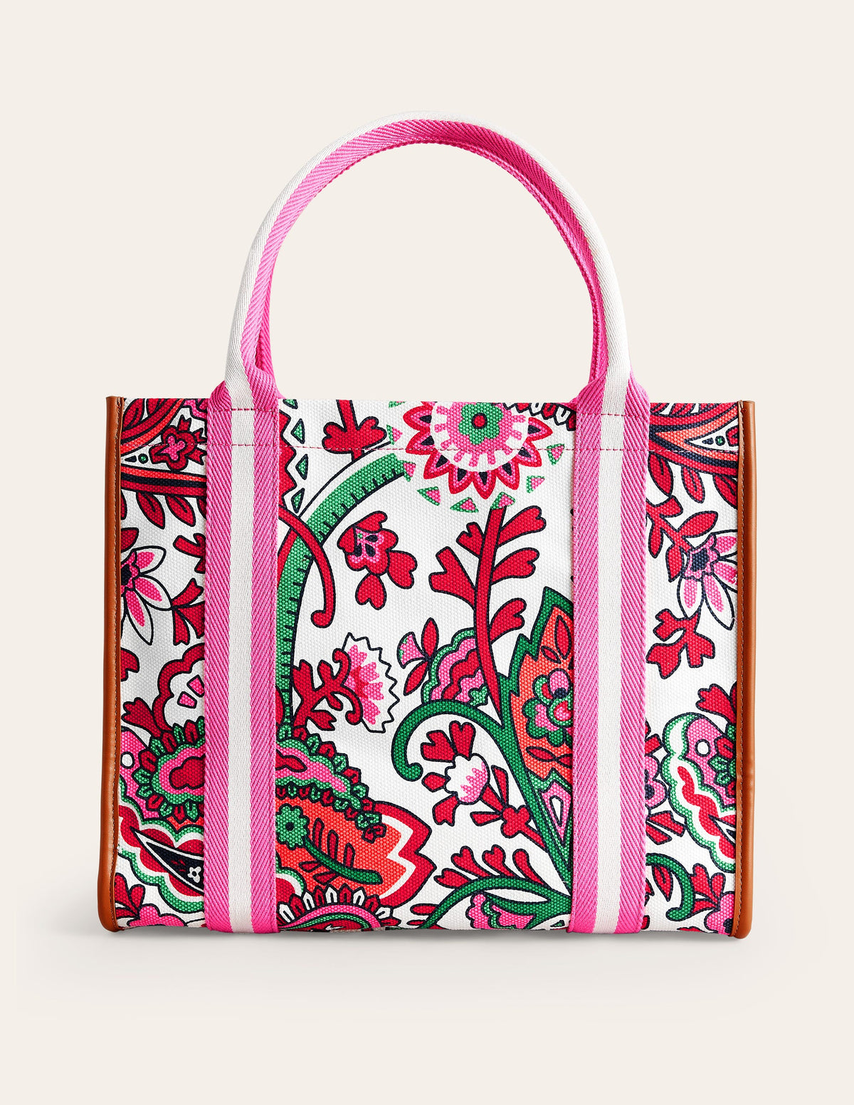Tilda Canvas-Tragetasche-Naturweiß, Phantasievolles Paisley-2
