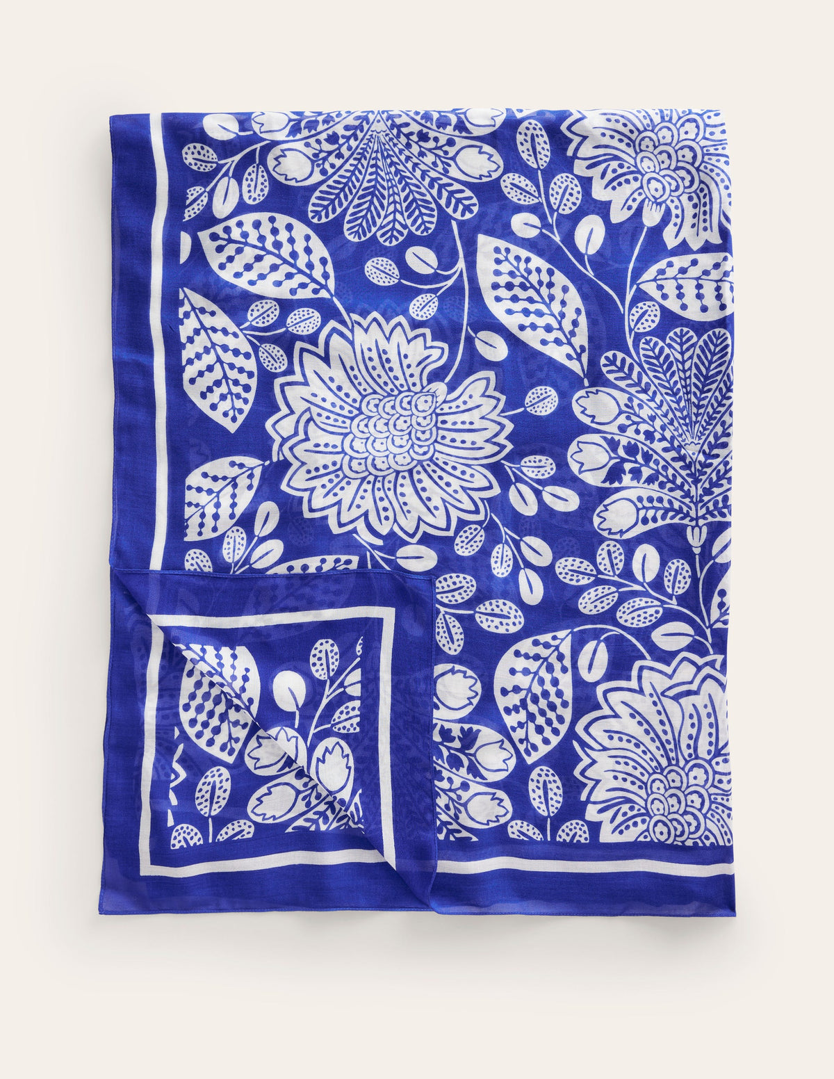 Sarong-Schal mit Muster-Hellblau, Gardenia Swirl-3