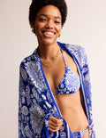 Sarong-Schal mit Muster-Hellblau, Gardenia Swirl