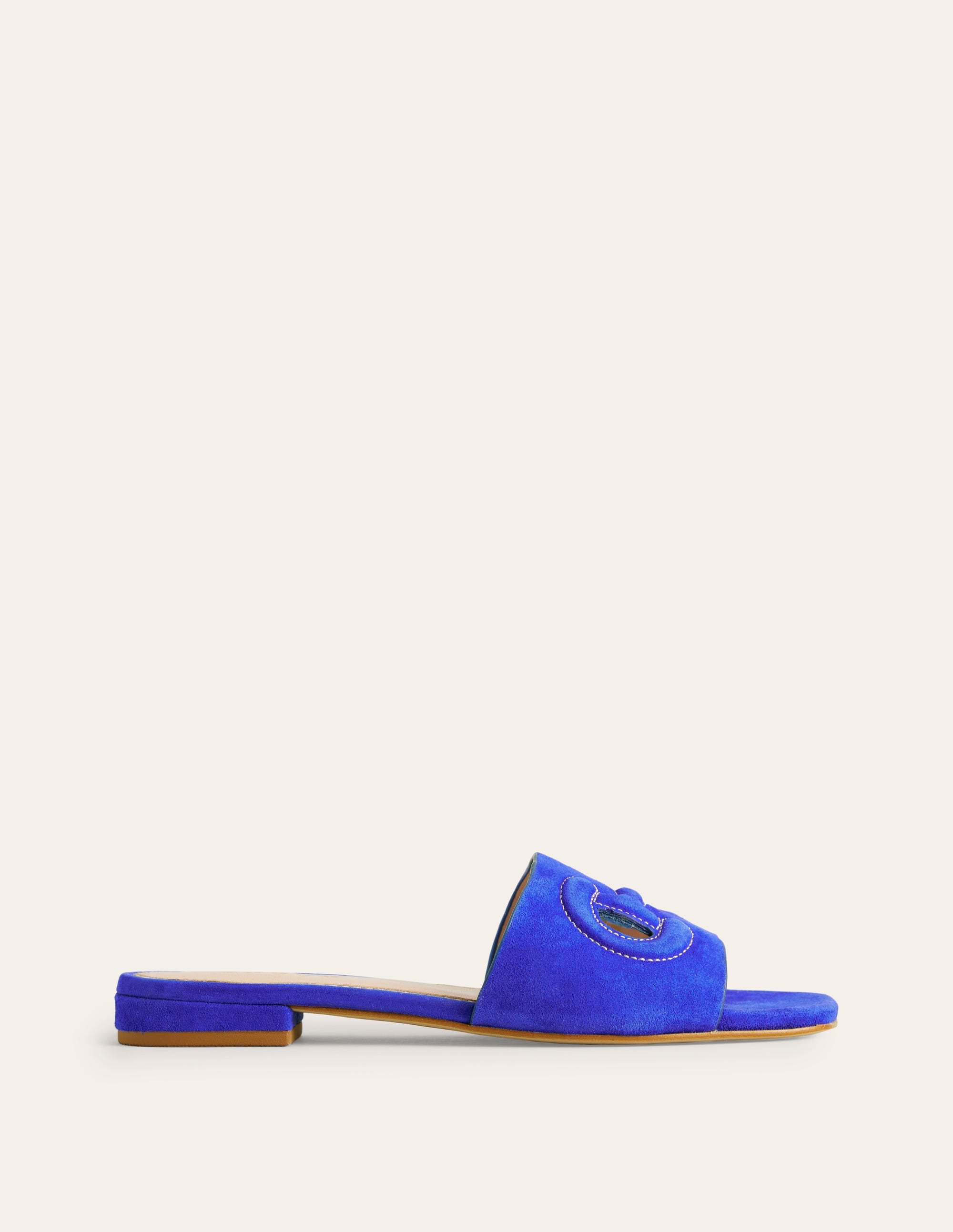 Pantoletten mit Cut-out-Trensendetail-Hellblau - Image 2