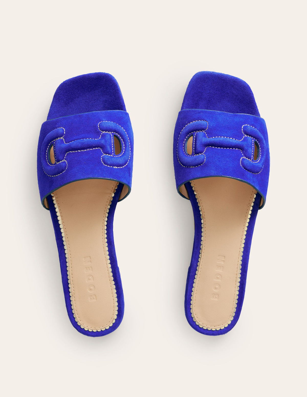 Pantoletten mit Cut-out-Trensendetail-Hellblau-5