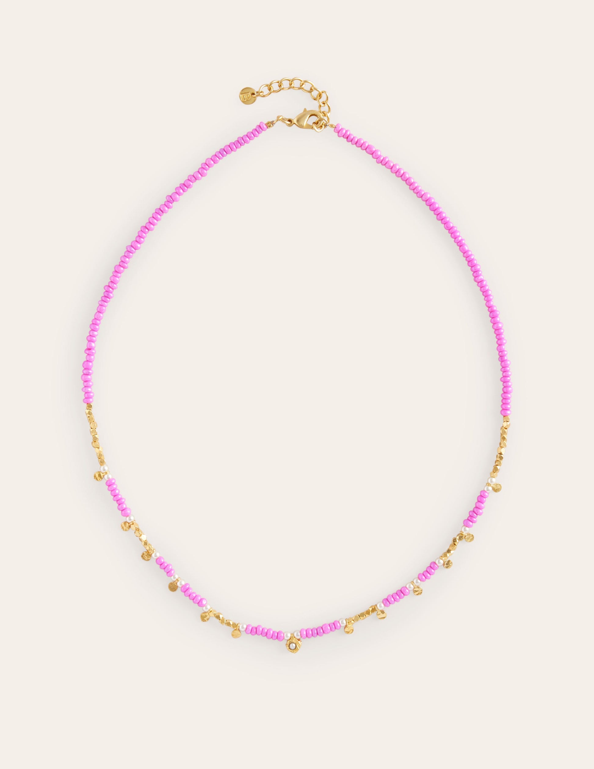 Halskette mit Perlen-Pink-2