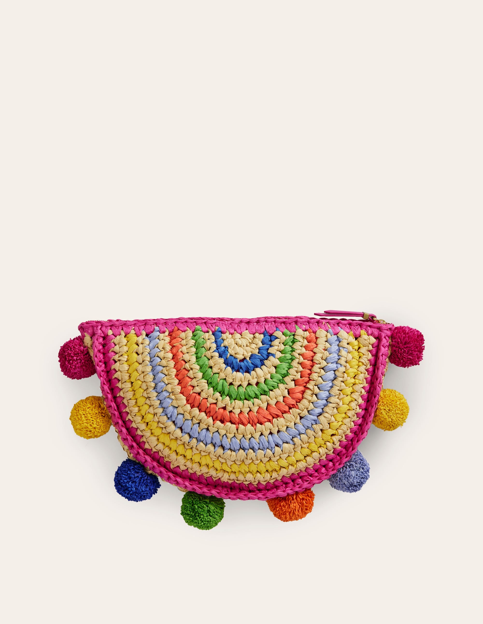 Regenbogen-Clutch aus Bast-Regenbogen - Image 2