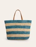 Sac cabas en raphia-Chalky Pink Gingham