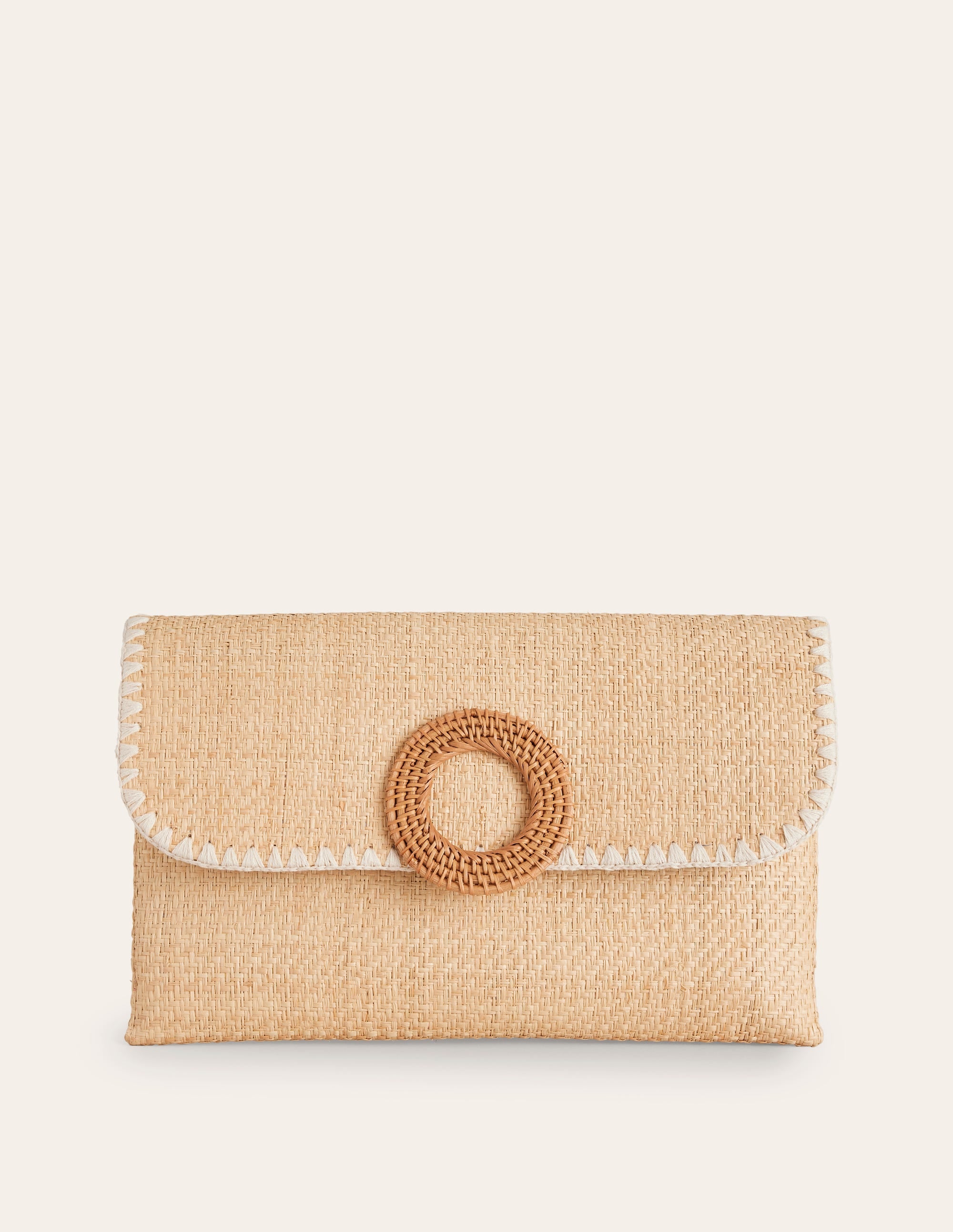 Clutch aus Bast-Ecru - Image 2