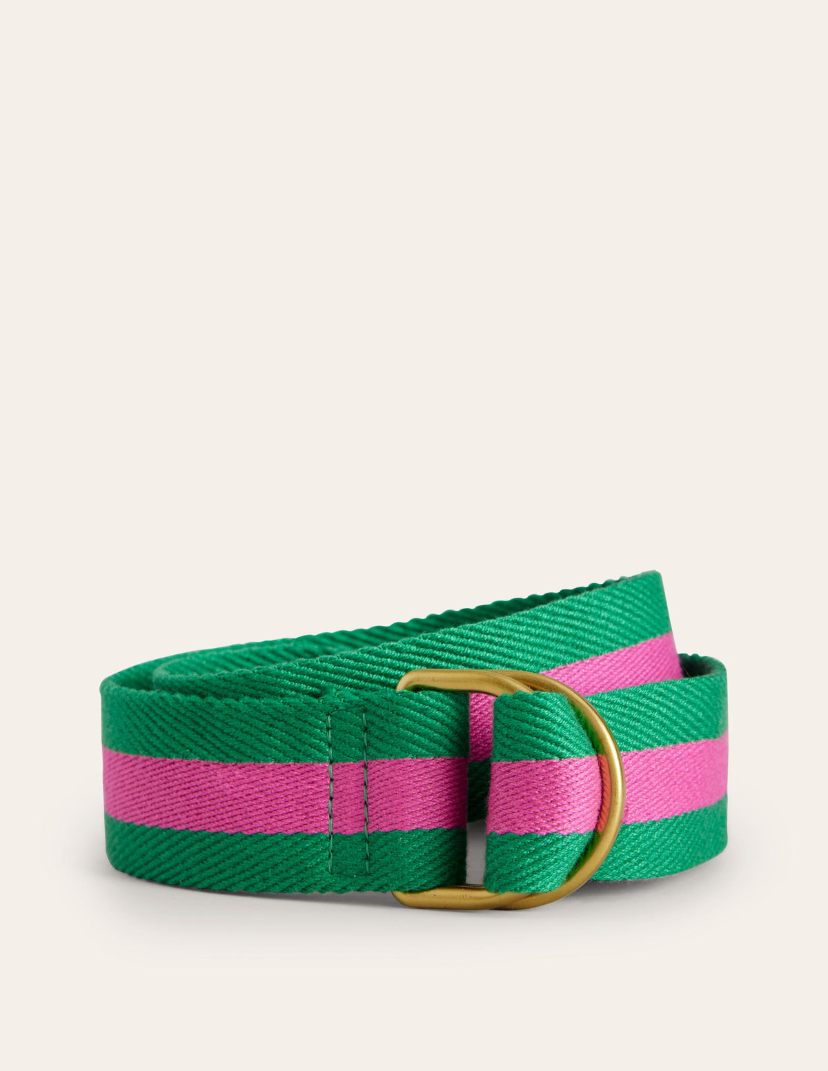 Webgürtel mit D-Ring-Rosa und Grün - Image 1
