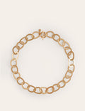 Collier à maillons martelés-Doré