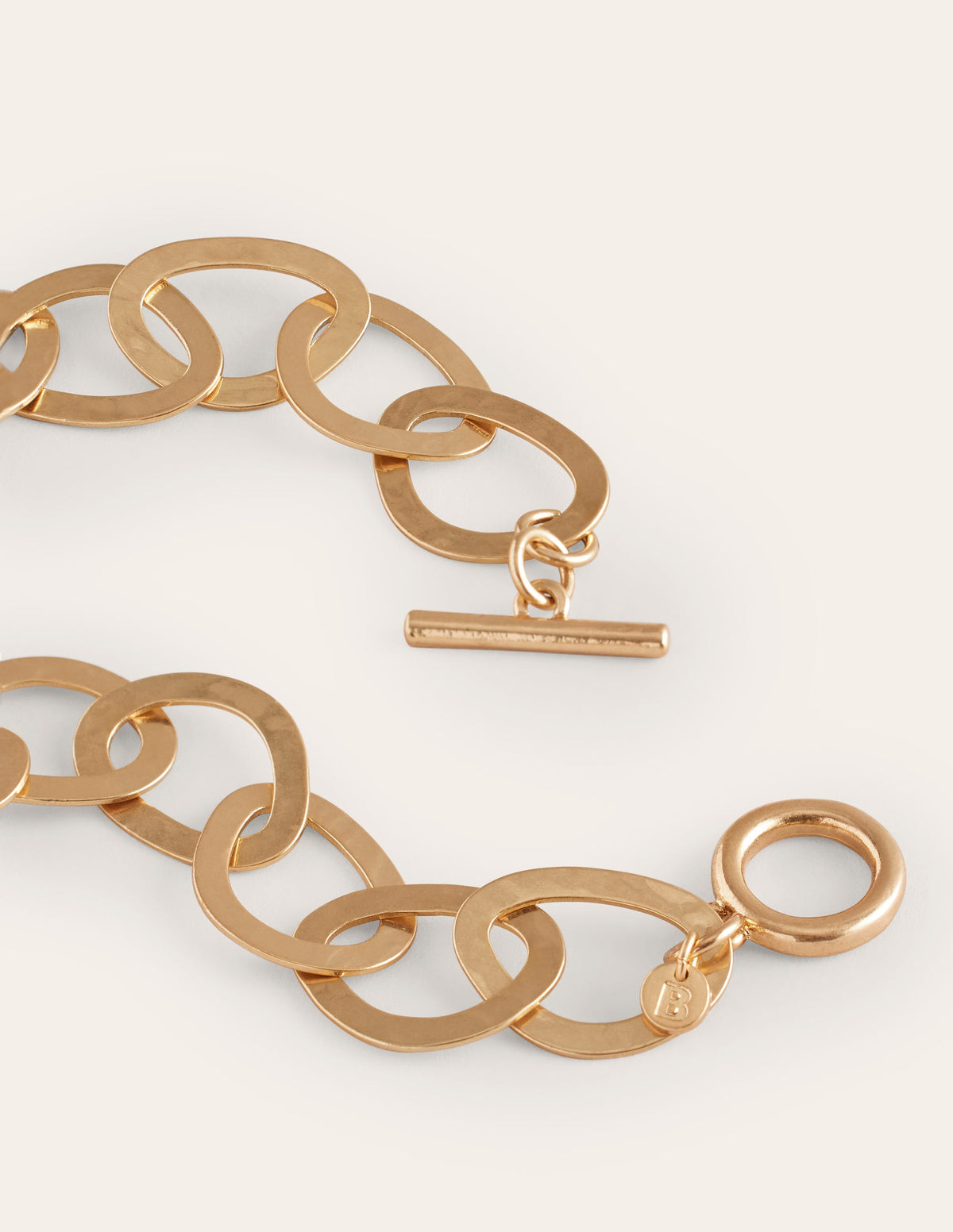 Collier à maillons martelés-Doré - Image 3
