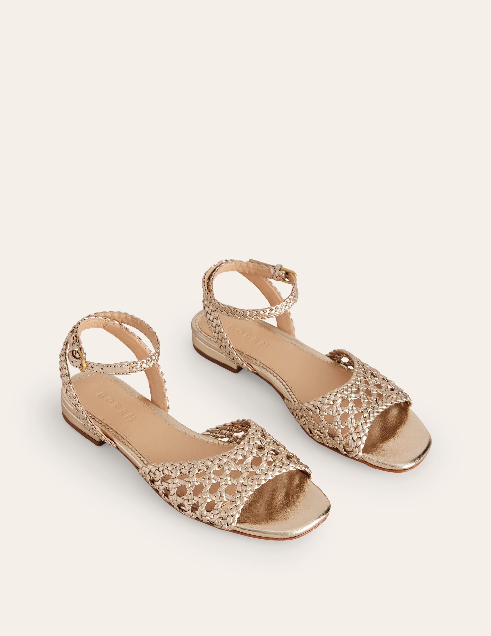 Flache Flechtsandalen-Aquamarine Bunny - Image 3