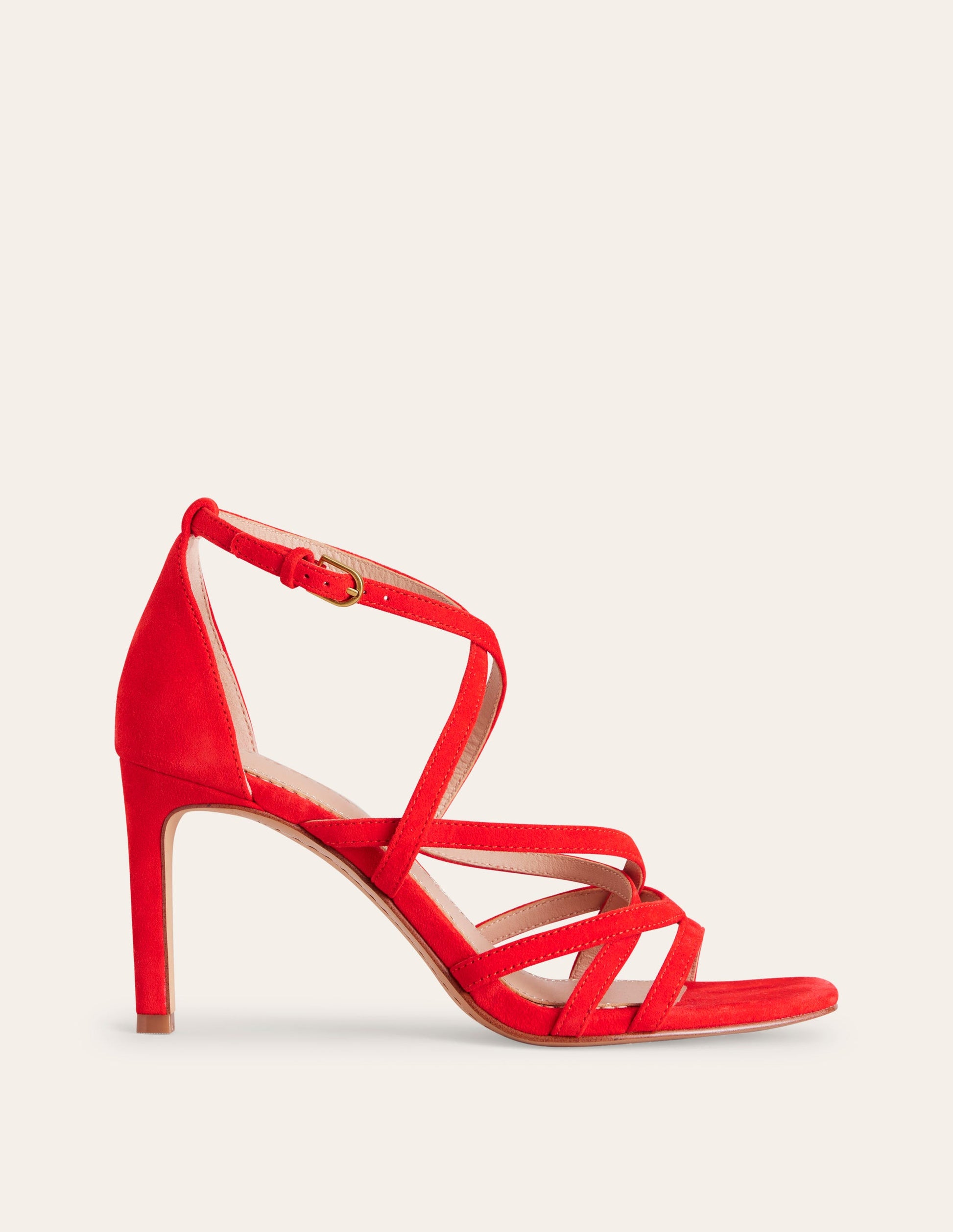 Sandales à talons et brides multiples-Rouge Vif (BN883)-3