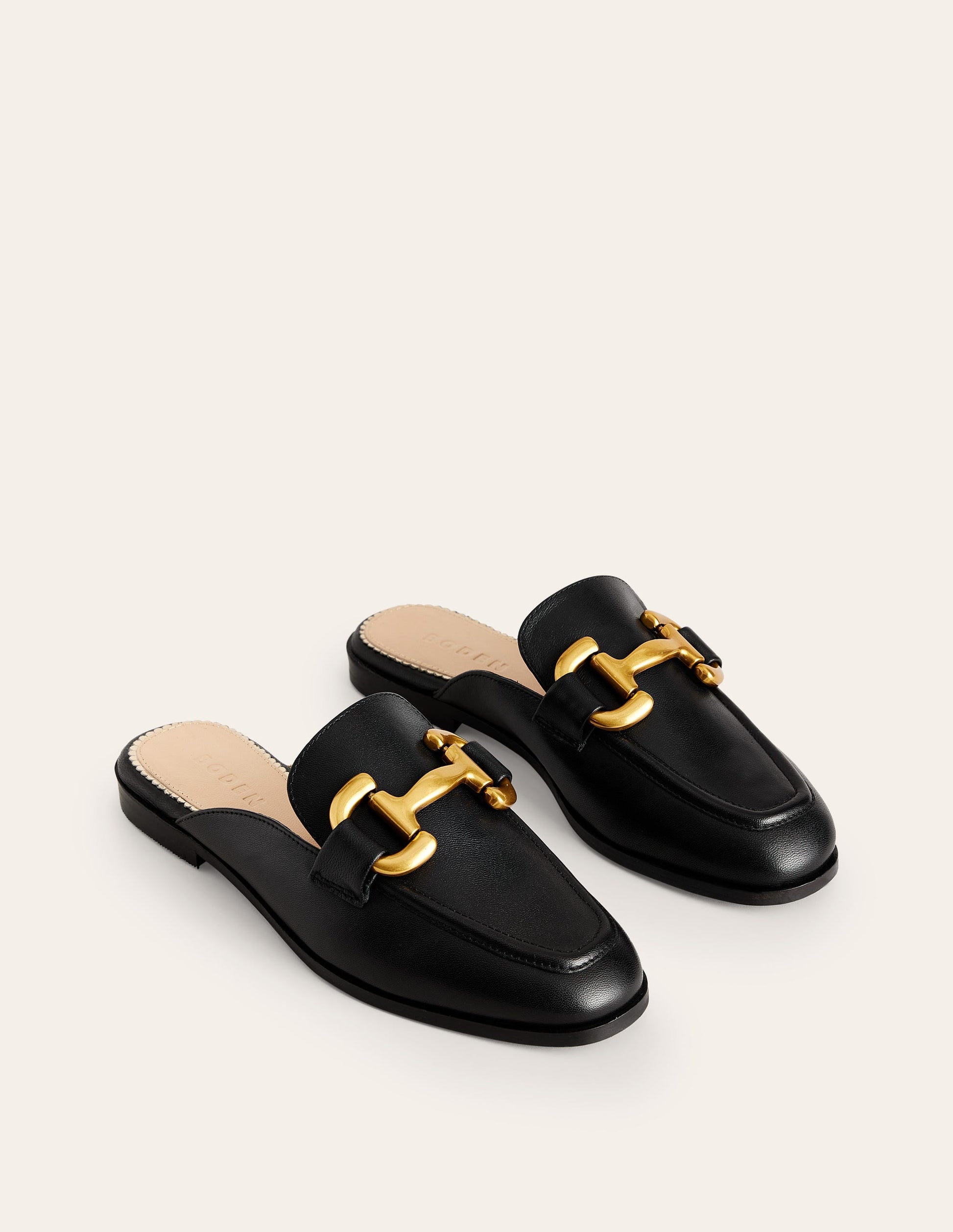 Iris Pantoletten-Loafer mit Trensendetail-Schwarz-4