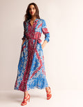 Robe-chemise longue Claudia-Passerin indigo, Union Jack