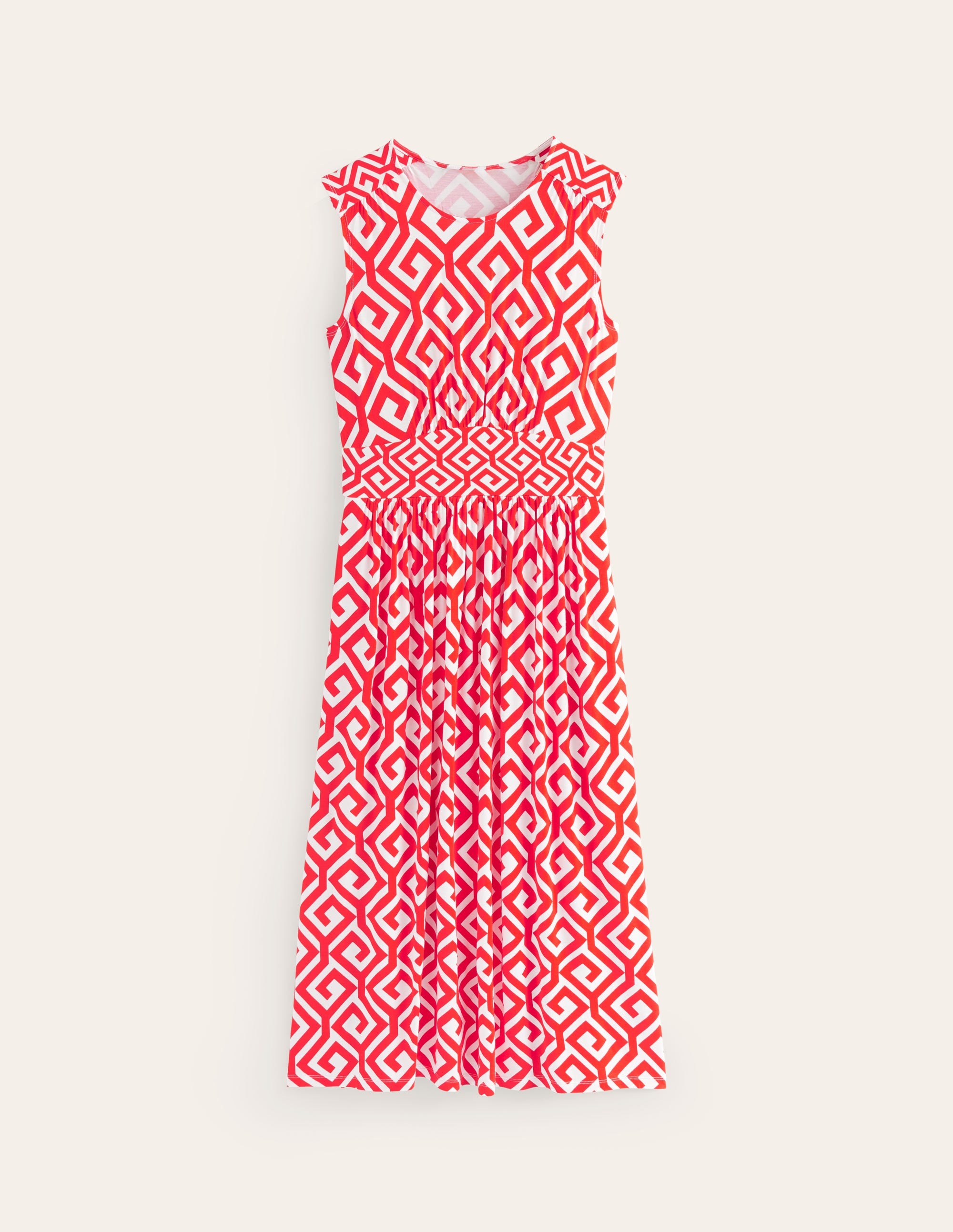 Thea Ärmelloses Midikleid-Flammenrot, Labyrinth - Image 5