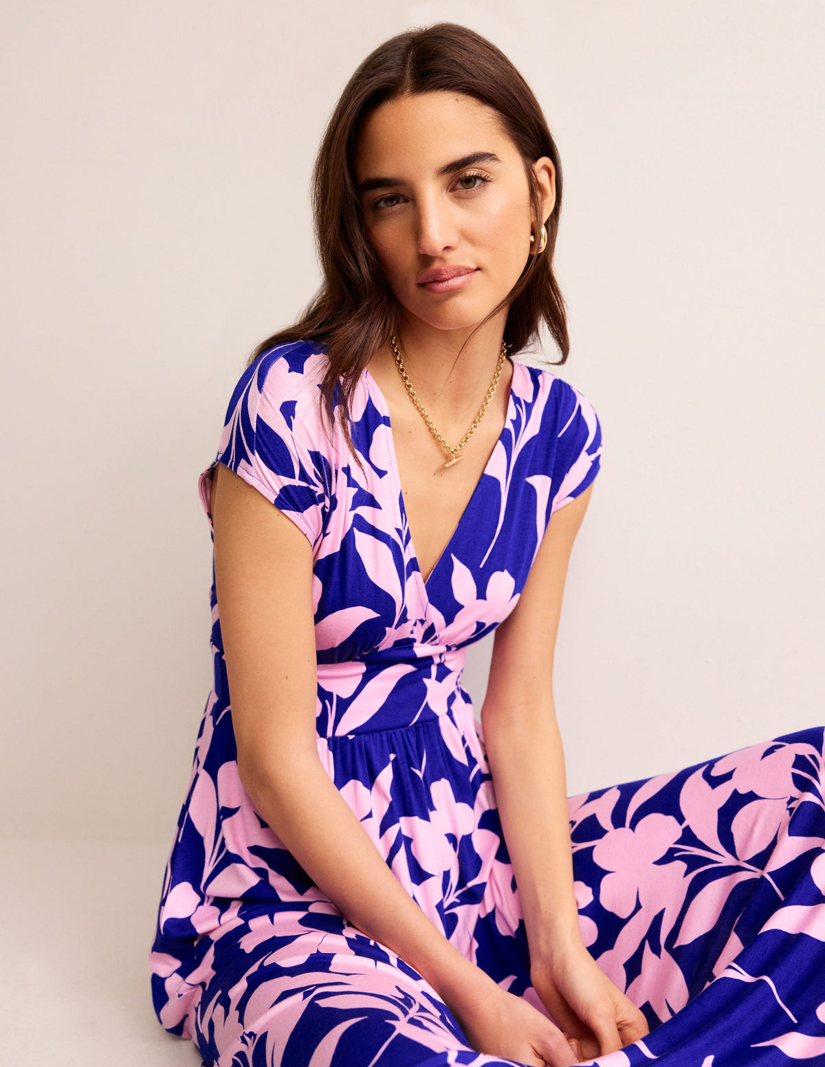 Vanessa Wrap Jersey Maxi Dress-Sweet Lilac, Silhouette Bloom-2