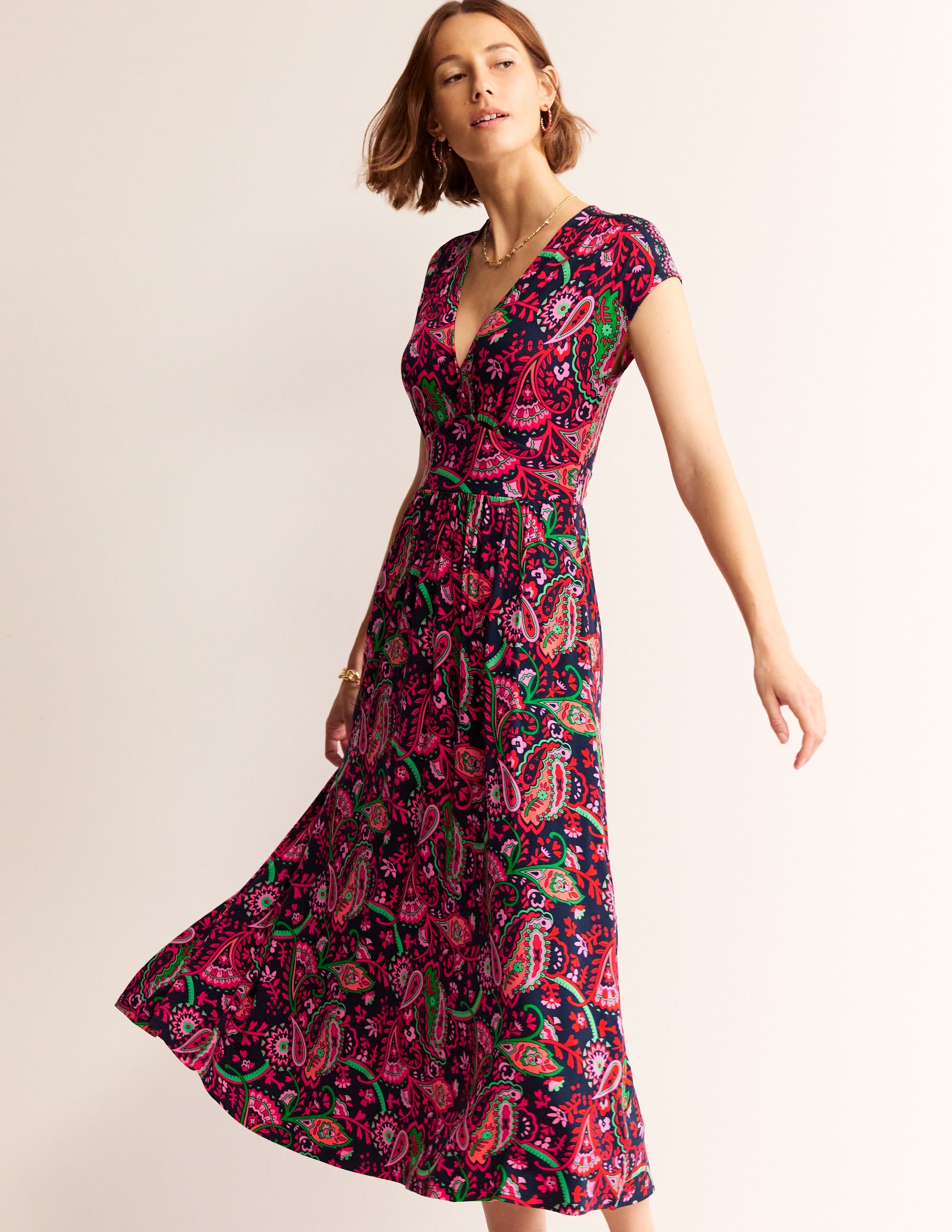Vanessa Maxi-Wickelkleid aus Jersey-Französisch-Marineblau, Fantastisch - Image 2